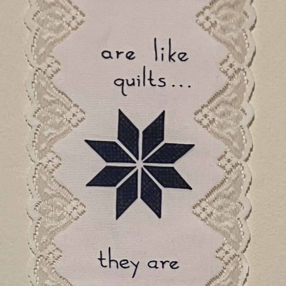 Lace Cloth “Friends” Hanging Banner